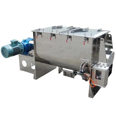 11KW الفولاذ المقاوم للصدأ مزدوجة الشريط خلاط 1000L آلة خلاط أفقي
