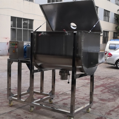 5.5kw 500L التوابل مسحوق مسحوق الصباغ التجاري مزدوجة مجداف الشريط الأفقي خلاط
