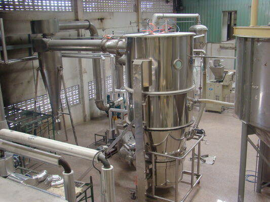 fluidized bed granulation process Industrial drying machine Drying of Wet Powders / Granules
