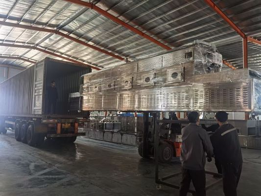 الفولاذ المقاوم للصدأ الحزام المستمر بالميكروويف مجفف التعقيم آلة مجفف